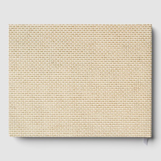 Faux burlap patroon gastenboek (Achterkant)