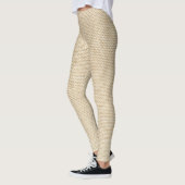 Faux burlap patroon leggings (Links)