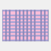 Faux Burlap Pset-ontwerp - Blauw roze set Inpakpapier Vel (Voorkant)