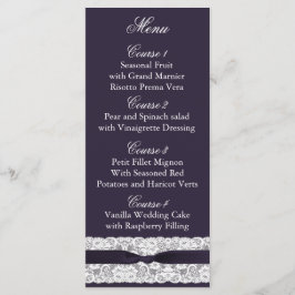 FAUX-burlap, rustige trouwmenukaarten Menu