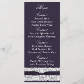 FAUX-burlap, rustige trouwmenukaarten Menu (Voorkant)