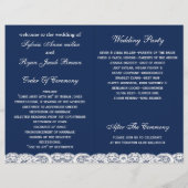 FAUX burlap, rustige trouwprogramma's gevouwen (Achterkant)