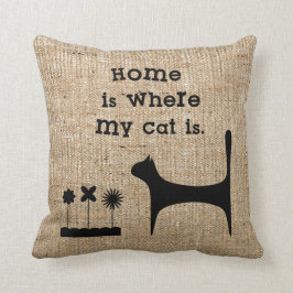 Faux Burlap-Sierkussen voor kattendeksels Kussen