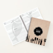 Faux Burlap Utensils Persoonlijk Ontvang Notitieboek (Binnen)