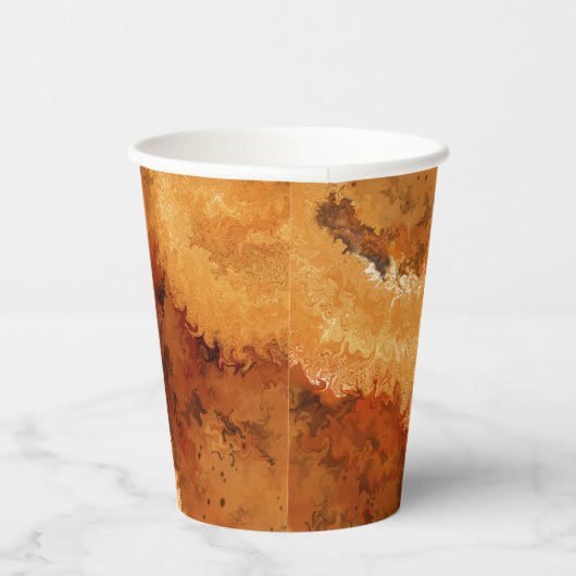 Faux Burled Walnut Papieren Bekers (Rechts)