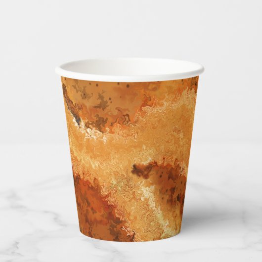 Faux Burled Walnut Papieren Bekers (Voorkant)