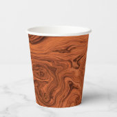 Faux Burled Walnut  Papieren Bekers (Achterkant)