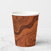 Faux Burled Walnut  Papieren Bekers (Voorkant)