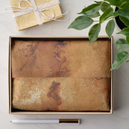 Faux Burled Walnut Pattern Tissuepapier (Geschenk)