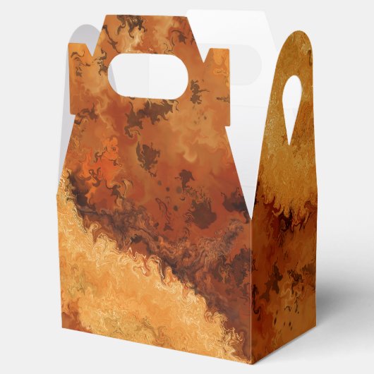 Faux Burled Wood Bedankdoosjes (Geopend)