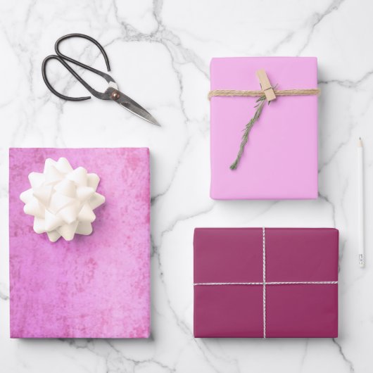 Faux Burst van Pink Velvet Inpakpapier Vel (Voorkant)