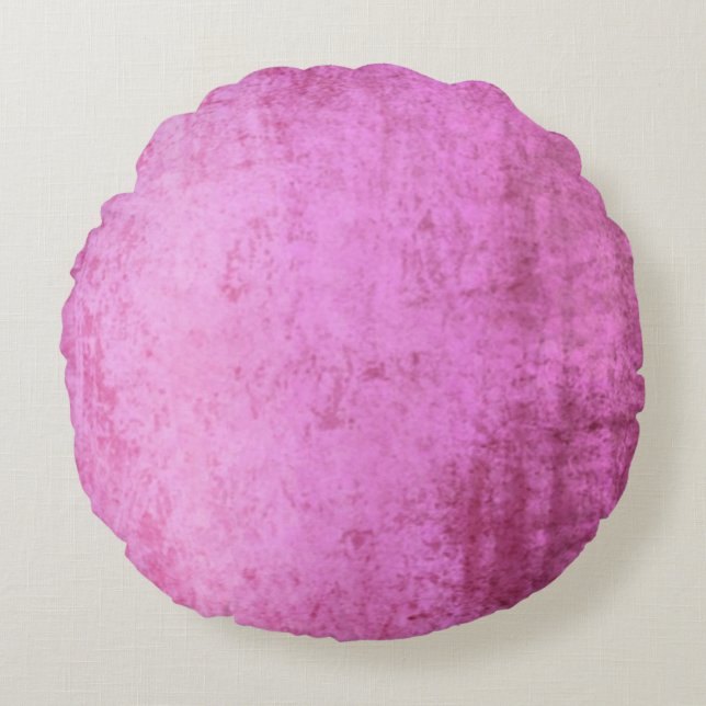 Faux Burst van Pink Velvet Rond Kussen (Voorkant)