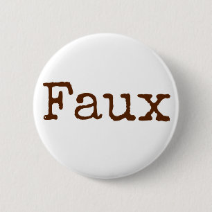 Faux-Button (bruin) Ronde Button 5,7 Cm