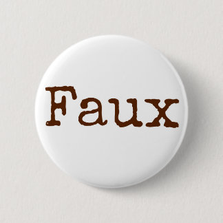 Faux-Button (bruin) Ronde Button 5,7 Cm