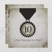 Faux-cadeautjes ter gelegenheid van het jubileum v kaart (Voorkant / Achterkant)