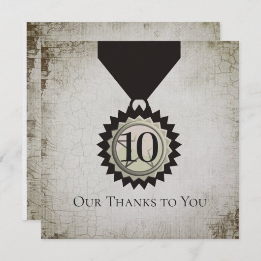 Faux-cadeautjes ter gelegenheid van het jubileum v kaart (Voorkant / Achterkant)