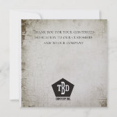 Faux-cadeautjes ter gelegenheid van het jubileum v kaart (Achterkant)