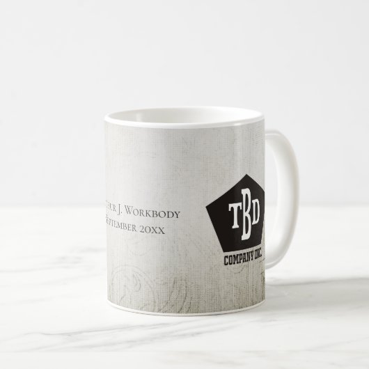 Faux-cadeautjes ter gelegenheid van het jubileum v koffiemok (Voorkant rechts)