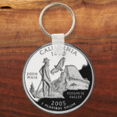 Faux California State Quarter Yosemite Valley Muir Sleutelhanger (Voorkant)