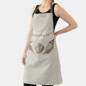 Faux Canvas Aangepast Seashell Applique Schort (Insitu)