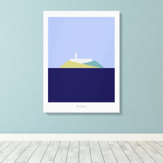 Faux Canvas print van Alcatraz (Insitu (Houten vloer))