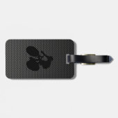 Faux Carbon Fiber Cycling Bagagelabel (Achterkant horizontaal)