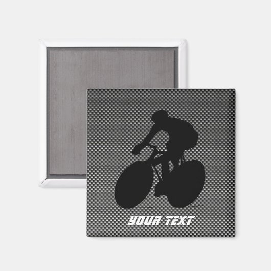 Faux Carbon Fiber Cycling Magneet (Voorkant / Achterkant)