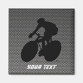 Faux Carbon Fiber Cycling Magneet (Voorkant)