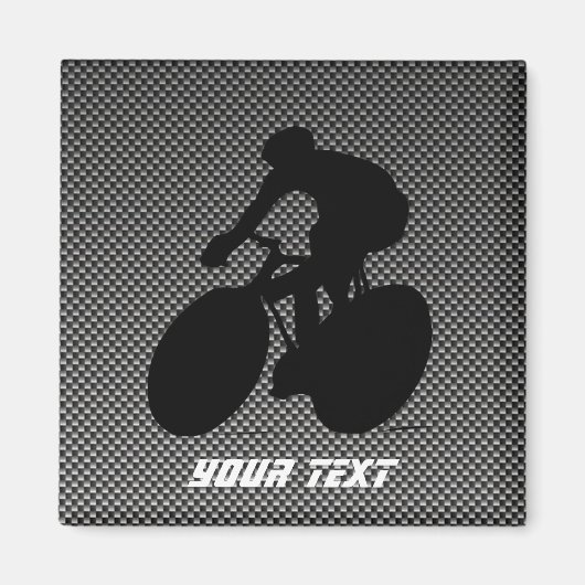Faux Carbon Fiber Cycling Magneet (Voorkant)