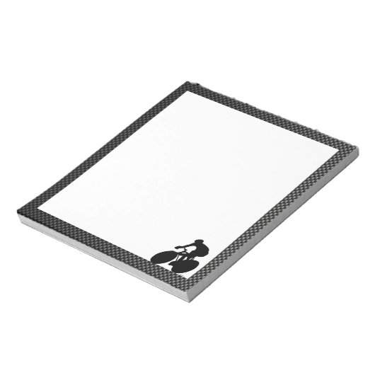 Faux Carbon Fiber Cycling Notitieblok (Linkerzijde)