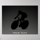 Faux Carbon Fiber Cycling Poster (Voorkant)