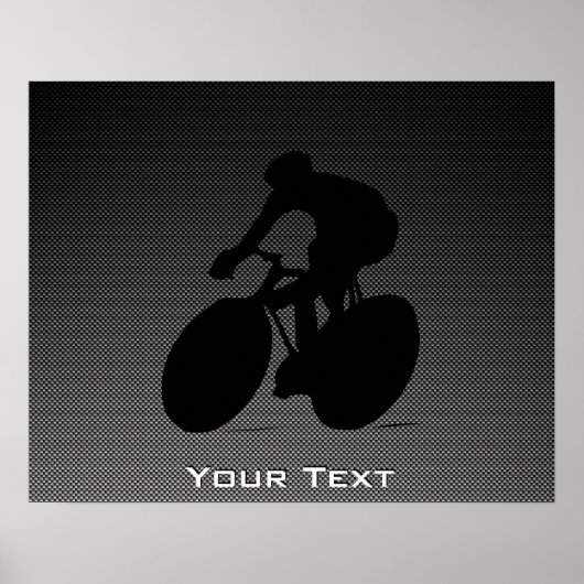 Faux Carbon Fiber Cycling Poster (Voorkant)