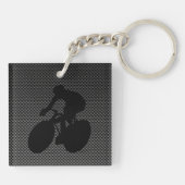 Faux Carbon Fiber Cycling Sleutelhanger (Achterkant)