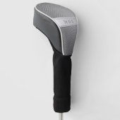 Faux Carbon Fiber Monogram Golf Head Hoesje Golfheadcover (Schuin)