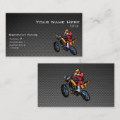 Faux Carbon Fiber Motorcross Visitekaartje (Voorkant / Achterkant)