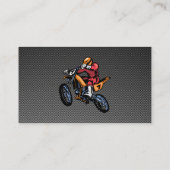 Faux Carbon Fiber Motorcross Visitekaartje (Achterkant)