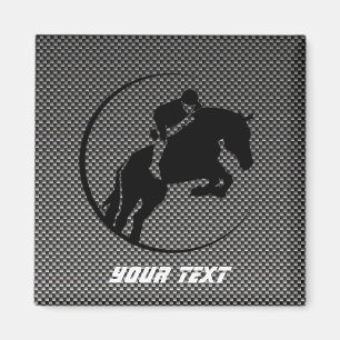 Faux Carbon Fiber Ruitersport Magneet