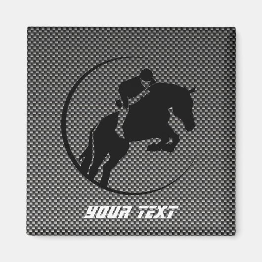 Faux Carbon Fiber Ruitersport Magneet (Voorkant)