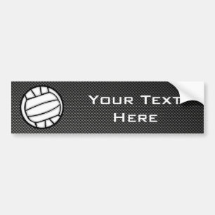 Faux Carbon Fiber Volleyball Bumpersticker