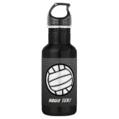 Faux Carbon Fiber Volleyball Waterfles (Voorkant)