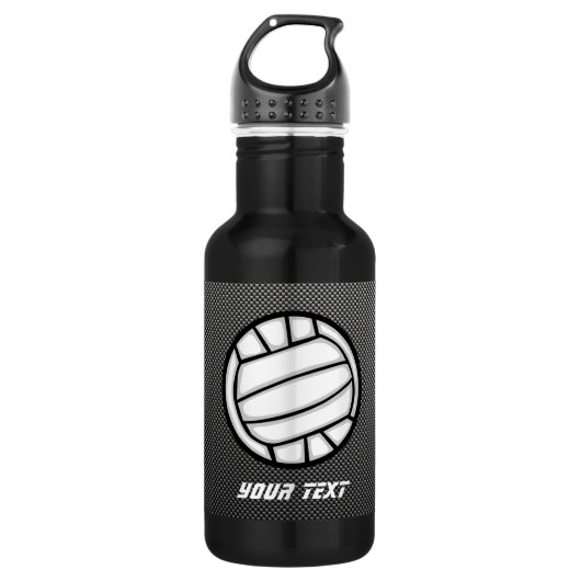 Faux Carbon Fiber Volleyball Waterfles (Voorkant)