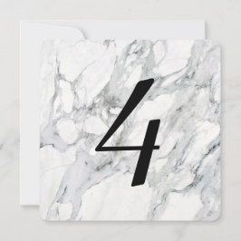 Faux Carrara Marble Table Number Kaarten