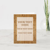 Faux Carved Wood Dog Paws And Bones Notitiekaartje (Voorkant)