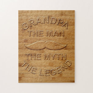 Faux Carved Wood Grandpa de Legend Legpuzzel