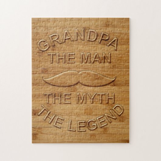 Faux Carved Wood Grandpa de Legend Legpuzzel (Verticaal)