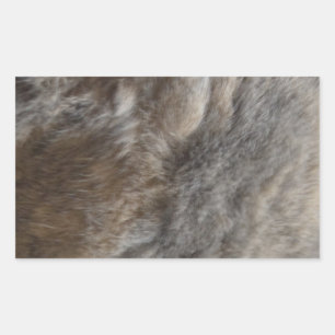 Faux Cat Fur look Rechthoekige Sticker