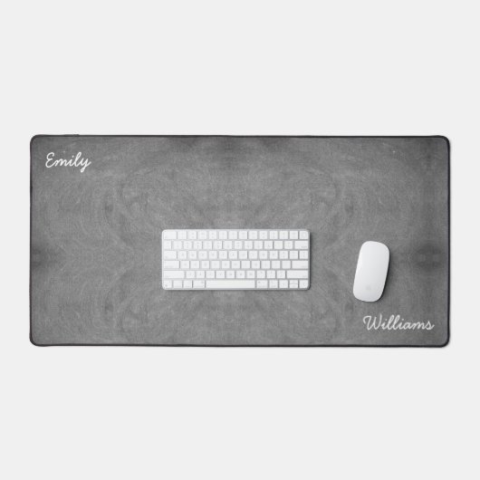 Faux Chalkboard Blackboard Look Zwart-Wit Bureaumat (Keyboard & Muis)