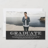 Faux Chalkboard FotograduPartij Uitnodiging (Voorkant)