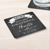 FAUX Chalkboard Grateful Hearts PAPER Onderzetters (Schuin)