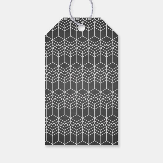 Faux Chalkboard Hand Lettering Dank u Cadeau Label Cadeaulabel (Achterkant)